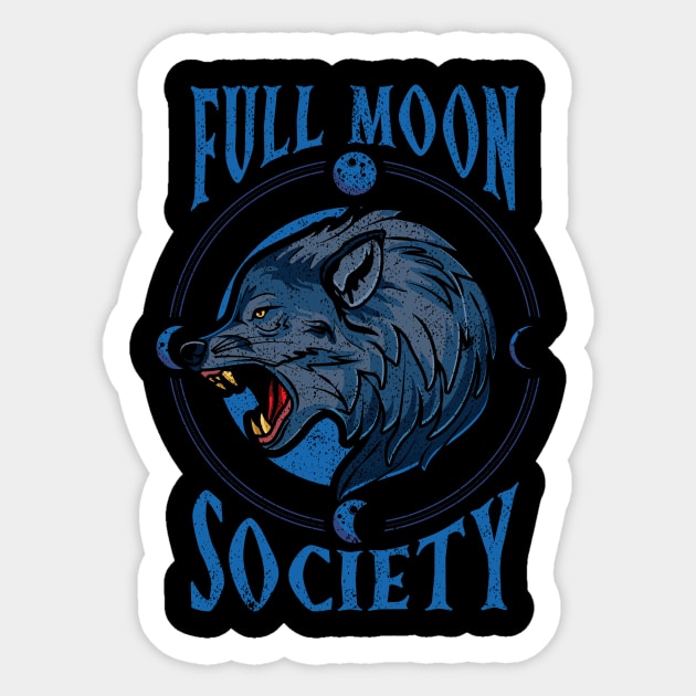 Full Moon Society Sticker by ultraelectrogalacticshop